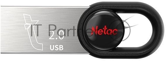 Флешка USB Netac UM2 (NT03UM2N-032G-20BK), 32Gb, USB 2.0, R/W 100/40, серебристый/черный
