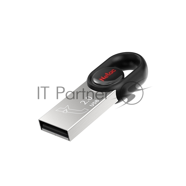 Флешка USB Netac UM2 (NT03UM2N-032G-20BK), 32Gb, USB 2.0, R/W 100/40, серебристый/черный