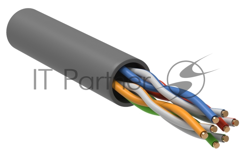 Кабель IEK витая пара U/UTP категории 5E 4 пары PVC 1м сер. GENERICA (305м)