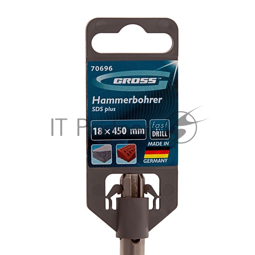 Бур по бетону Gross PRO, 18 х 450 мм, SDS PLUS