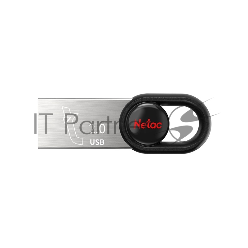 Флешка USB Netac UM2 (NT03UM2N-032G-20BK), 32Gb, USB 2.0, R/W 100/40, серебристый/черный