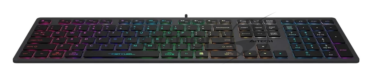 Клавиатура проводная A4Tech Fstyler FX60, USB, серый