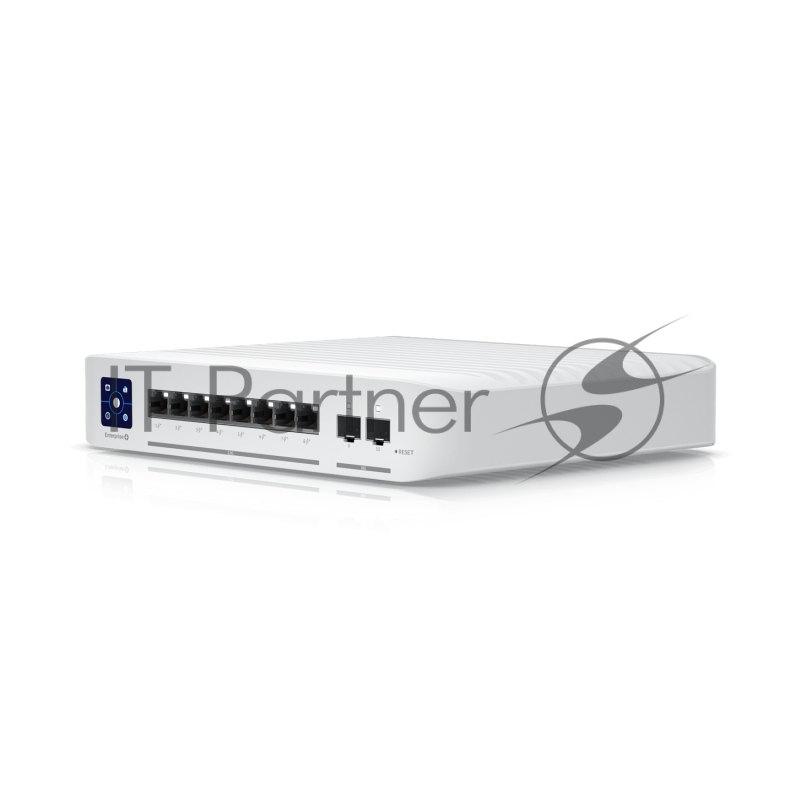 USW-ENTERPRISE-8-POE - Коммутатор, Ubiquiti, USW-ENTERPRISE-8-POE, Unifi Switch, Управляемый L3, 2x SFP+, 8 порта 10/100/1000/2500 Mbps RJ45 PoE+, 802.3af/at, бюджет 120W, Настольный/настенный