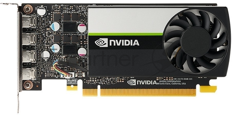 Видеокарта Nvidia Quadro T1000 4GB GDDR6, 4x Mini DisplayPort 1.4, 50W, FH bracket