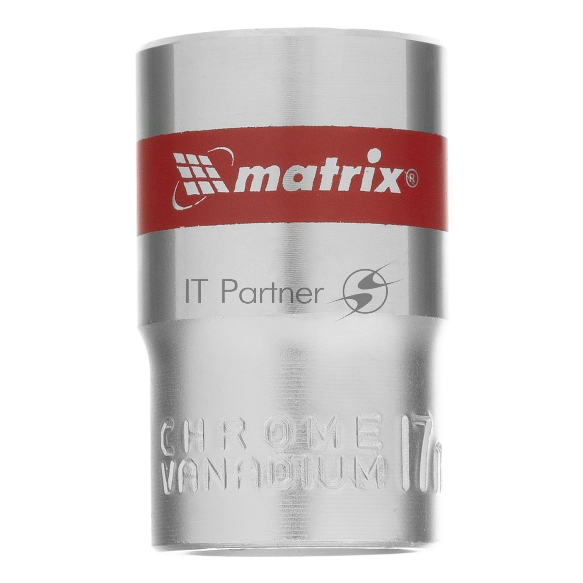 Головка торцевая Matrix, 17 мм, 6-гранная, CrV, под квадрат 1/2", хромированная
