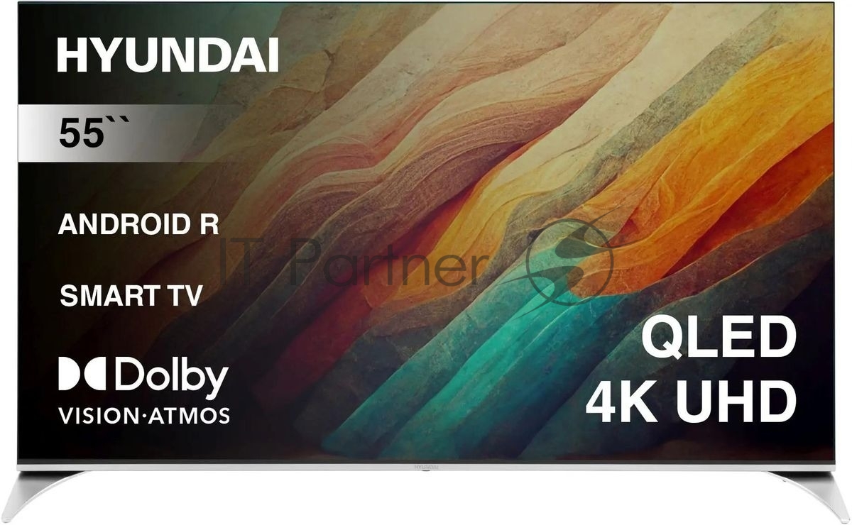 Телевизор Hyundai 55" H-LED55QBU7500 черный QLED UHD 60Hz Smart TV