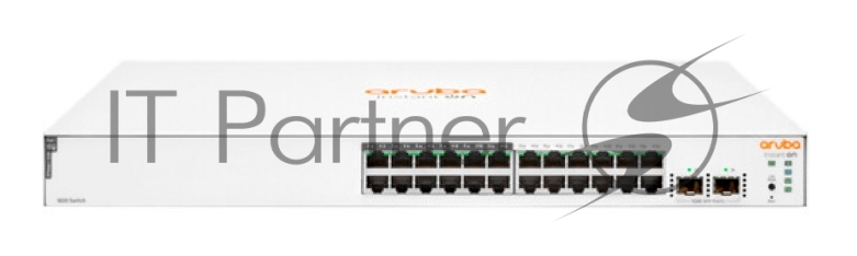 Коммутатор HPE Instant On 1830 24G 2SFP 12PoE+ 195W, 12×1 Гбит/с PoE+ + 2×1 Гбит/с SFP, настраиваемый