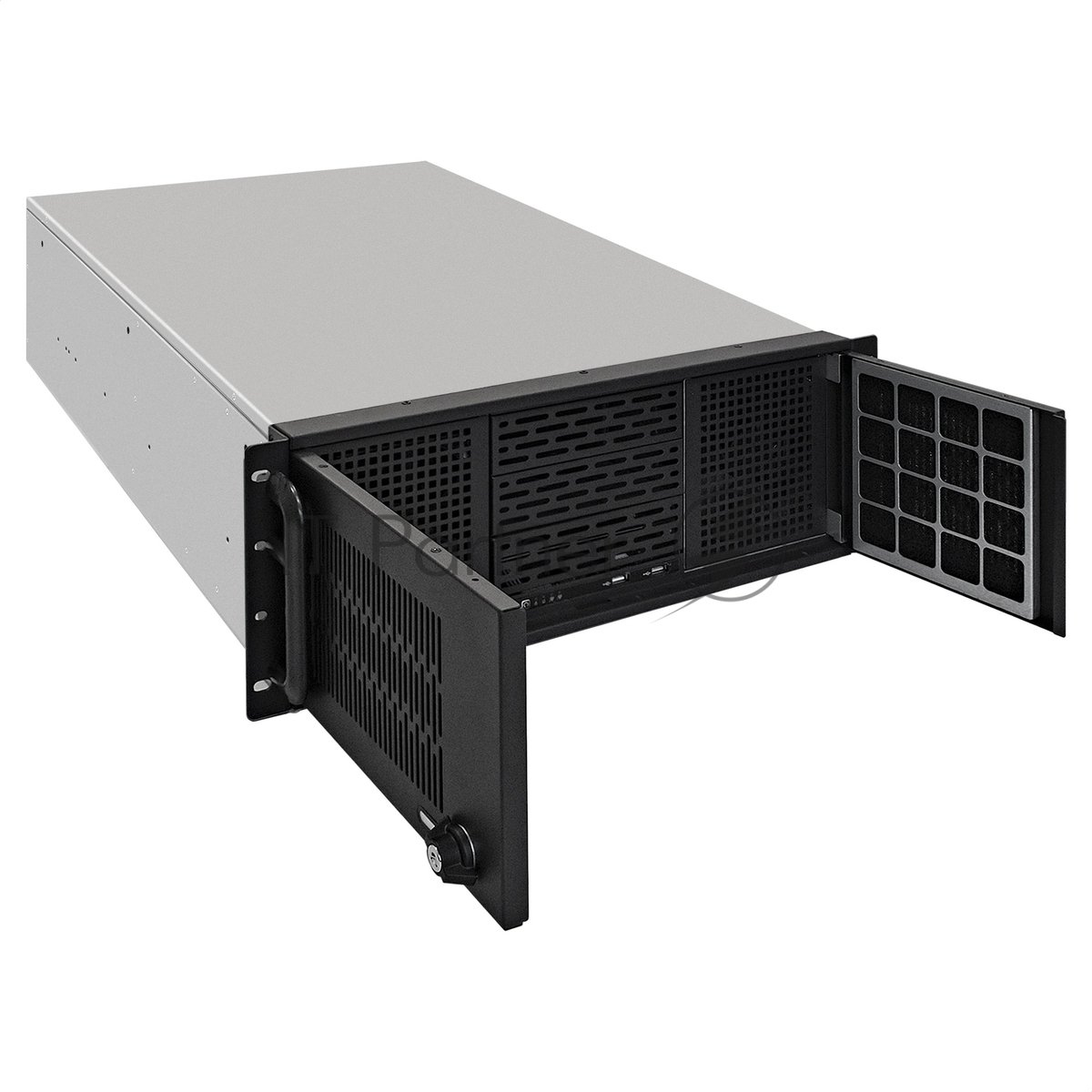 Exegate EX293255RUS Серверный корпус ExeGate Pro 4U650-010/4U4139L <RM 19", высота 4U, глубина 650, БП 1200RADS, USB>