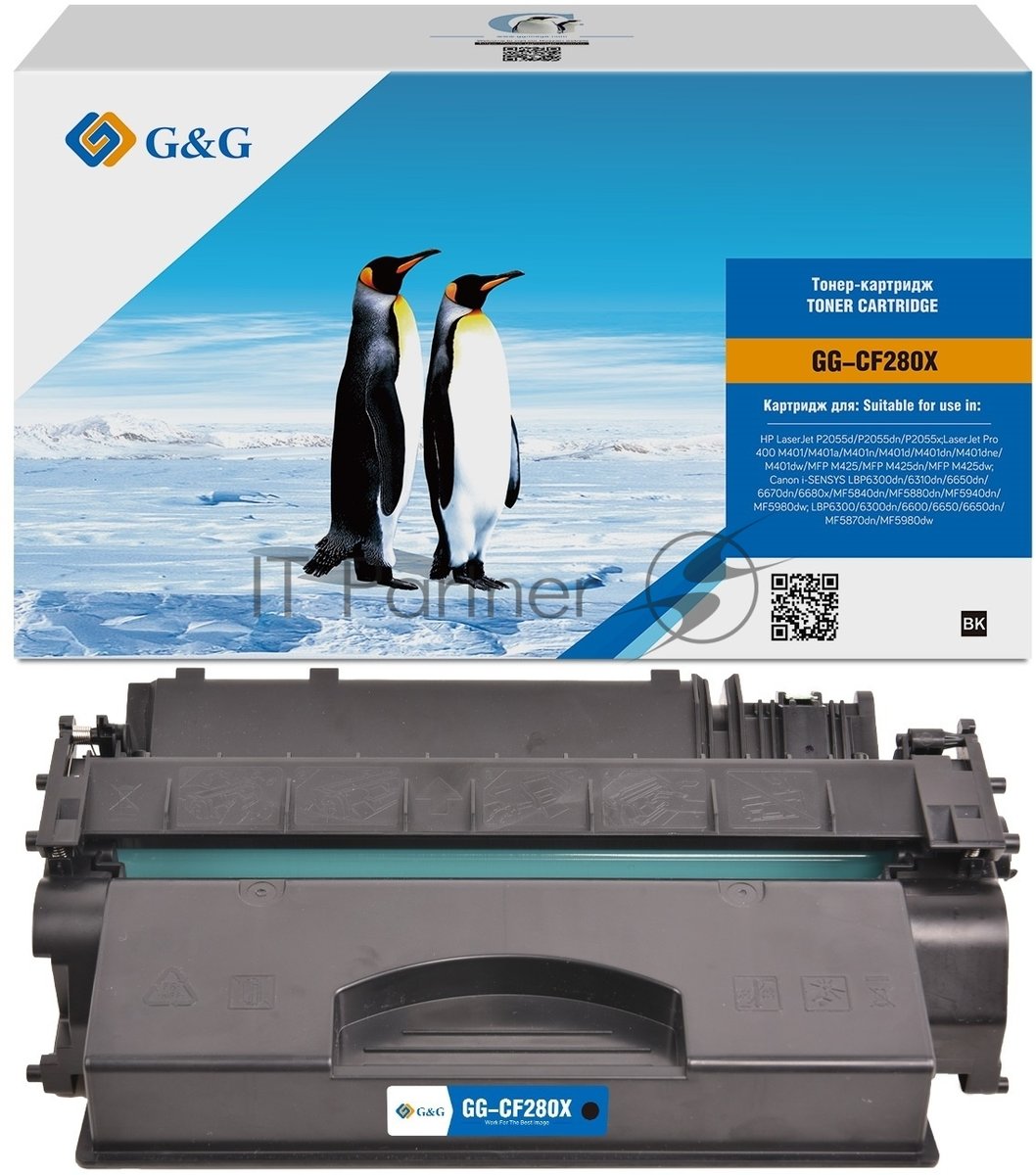 Картридж лазерный G&G GG-CF280X черный (6900 стр.) для HP LJ P2035/P2055d/Pro 400 M401/MFP M425