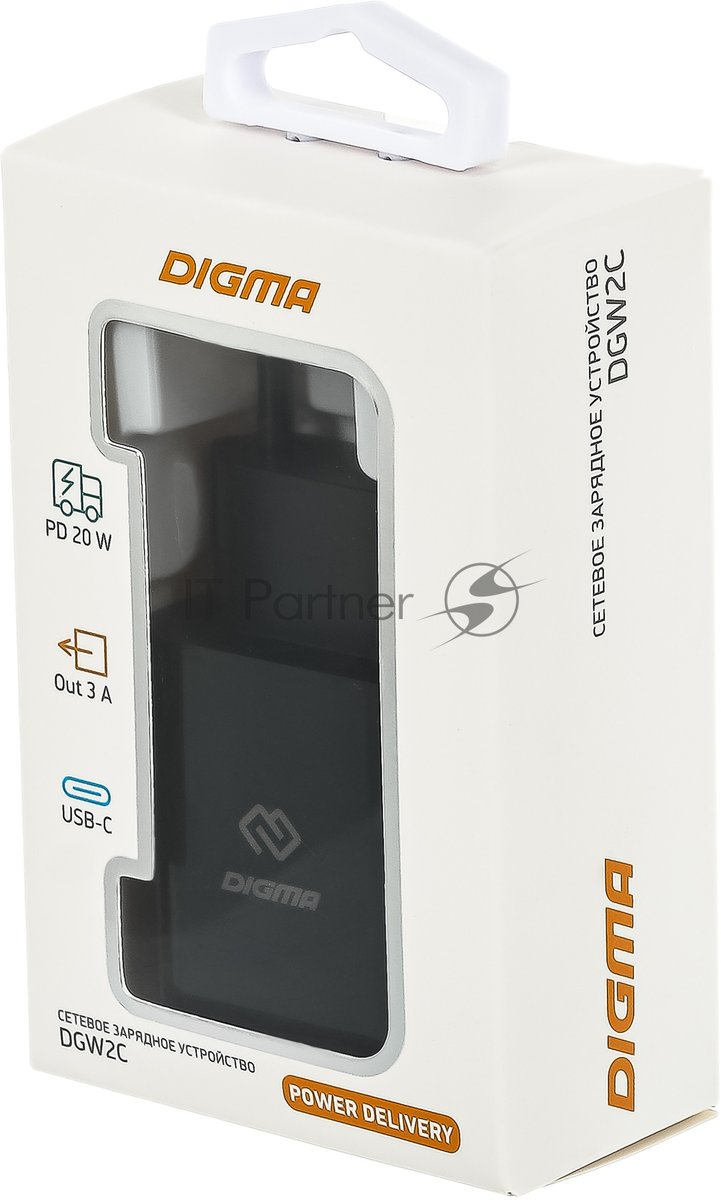 Сетевое зарядное устройство Digma DGW2C 3A PD черный