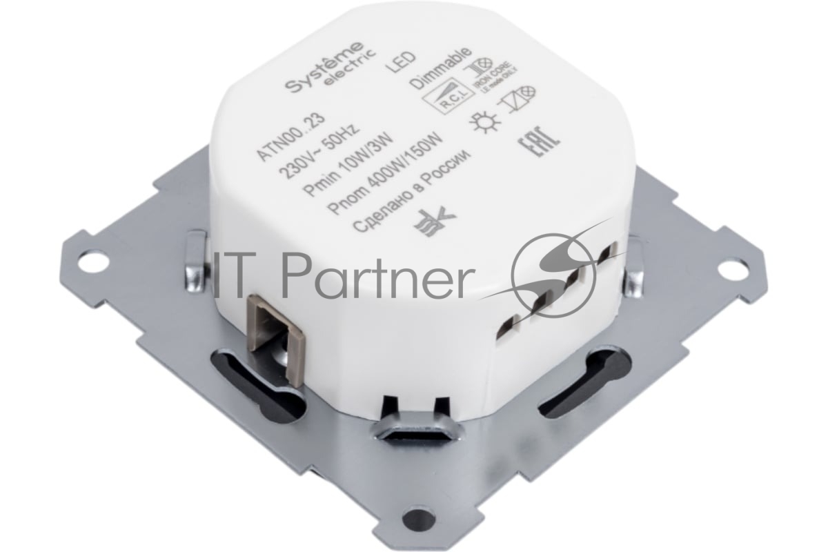 Светорегулятор (диммер) SE AtlasDesign карбон, повор-нажим, LED, RC, 400 Вт, мех.