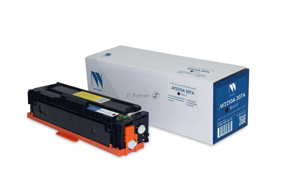 Картридж лазерный NVPrint совместимый NV-W2210A 207A Black для HP Color LaserJet M255/M282/M283 (1350k) до версии fw20220729