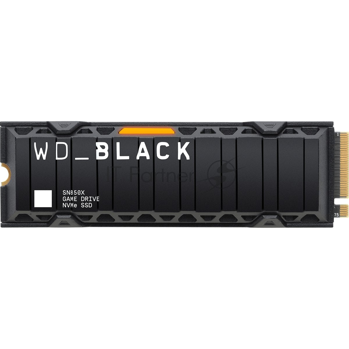 WD SSD Black SN850X, 1.0TB, M.2(22x80mm),[WDS100T2XHE] NVMe, PCIe 4.0 x4, 3D TLC, R/W 7300/6300MB/s, IOPs 800 000/1 100 000, TBW 600, DWPD 0.3, with Heat Spreader (12 мес.)