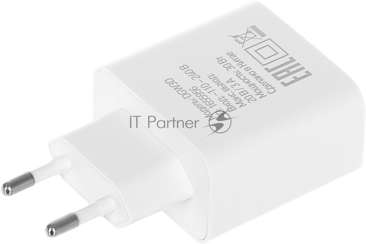 Сетевое зарядное устройство Digma DGW3D 3A PD+QC белый