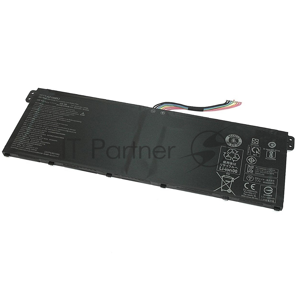 Аккумулятор для Acer Aspire A114-31, A114-32, A314-21, A314-31, A315-21, A315-31, A315-33, A315-44, A315-51, A515-51, ES1-523, (Ap16m5j), 37Wh, 7.7V, 4800