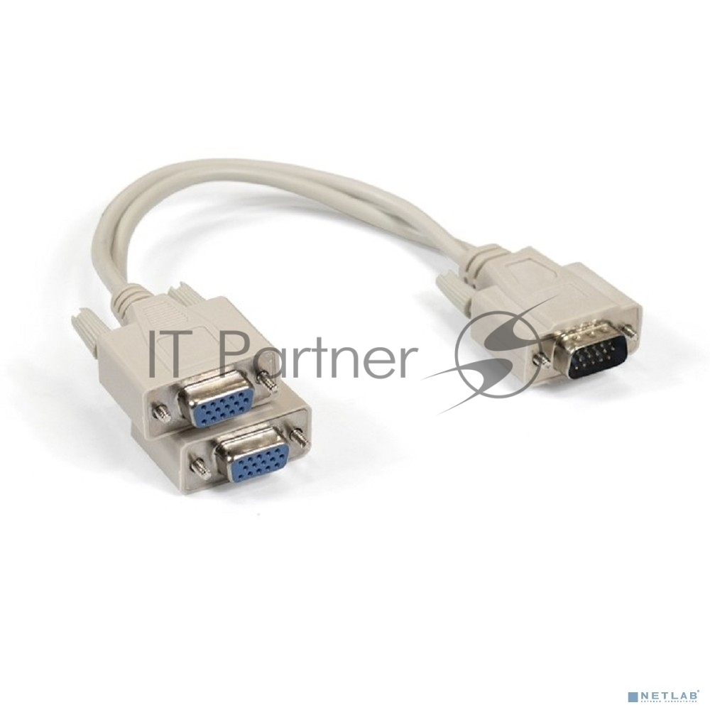 Exegate EX284939RUS Кабель-разветвитель ExeGate EX-CC-VGA-15M2x15F-0.3 (монитор - 2xSVGA card, 15M/2x15F, 0,3м)