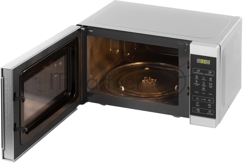 Микроволновая печь Sharp R-2800RSL серебристый, 20 л, 800 Вт, переключатели - сенсор