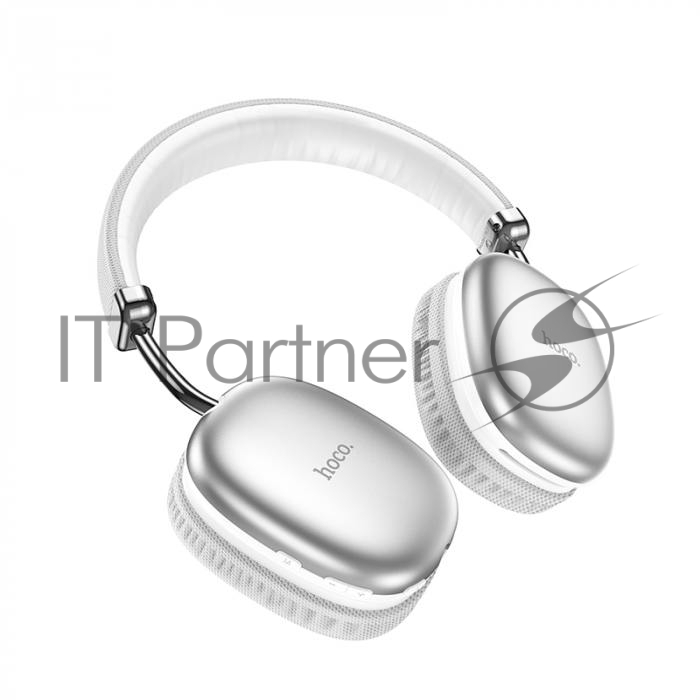 Беспроводные/проводные наушники Hoco W35 серебристый, полноразмерные, Bluetooth + проводной, до 40 ч