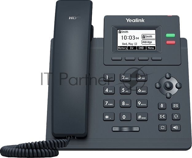 Телефон SIP Yealink SIP-T31P WITHOUT PSU черный (без БП)