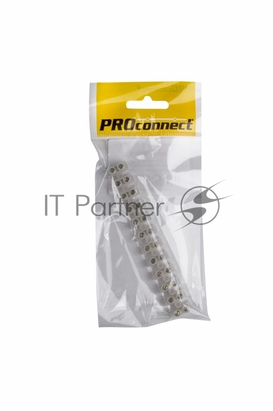 Колодка клеммная КВ-6 PROconnect, 6А, 6 мм², индивидуальная упаковка, 1 шт.
