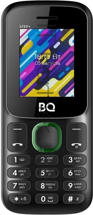 Мобильный телефон BQ 1848 Step+ черный/зеленый