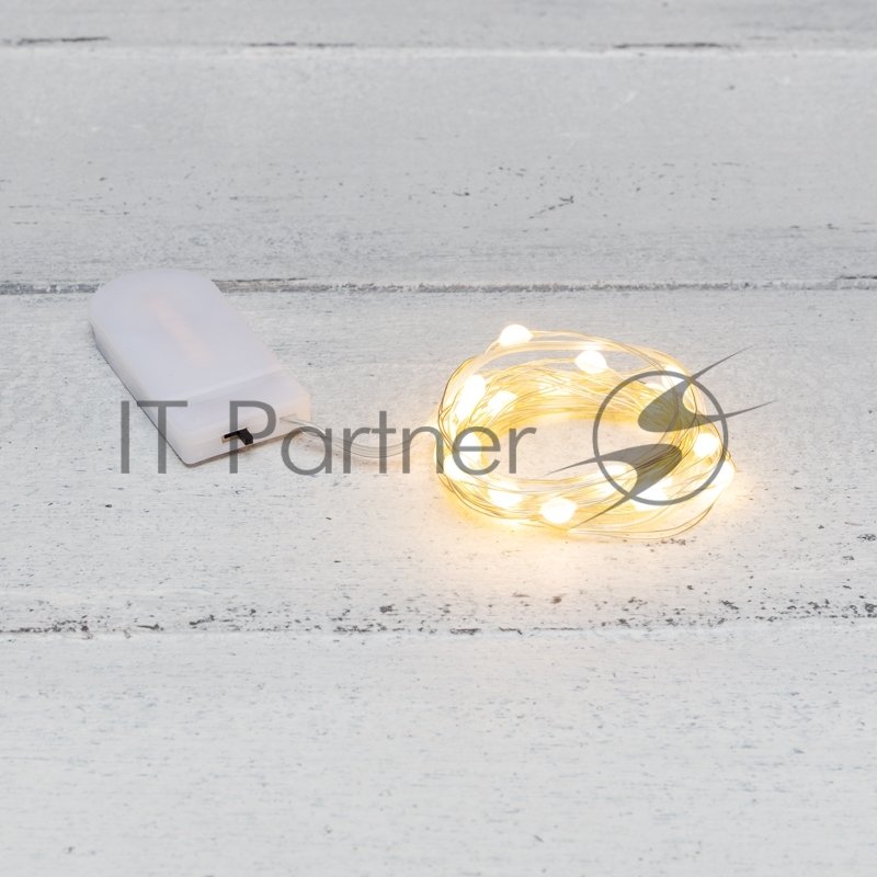 Гирлянда Neon-night "Роса" с крупными каплями 2 м, 20 LED, теплое белое свечение, 2хCR2032 в комплекте