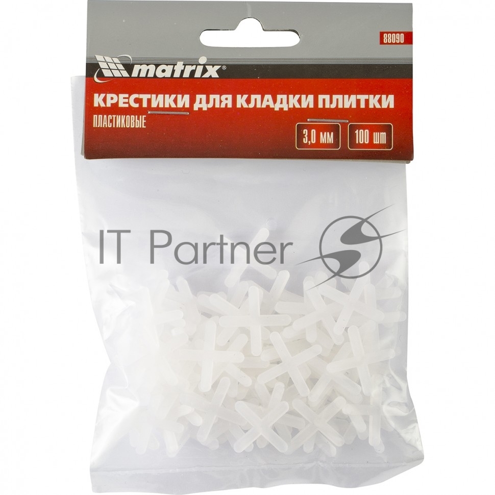Крестики Matrix, 3,0 мм, для кладки плитки, 100 шт.