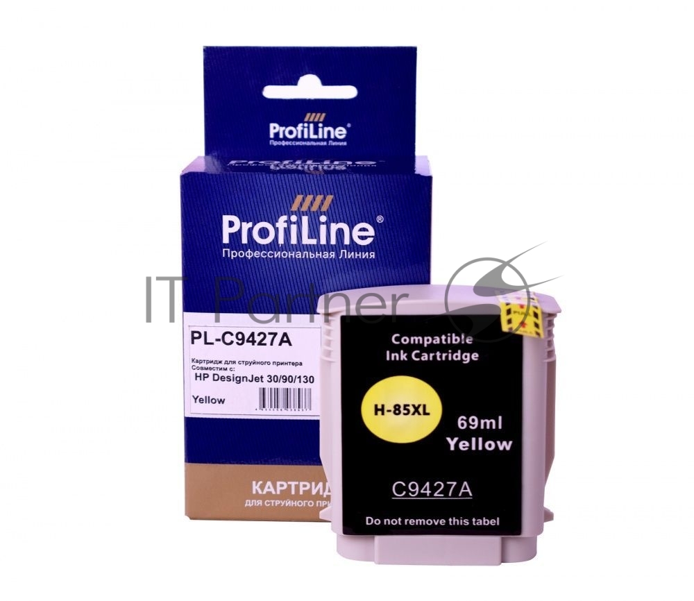 Картридж струйный ProfiLine PL-C9427A (№85) для принтеров HP DesignJet 30/90/130 с чернилами Yellow