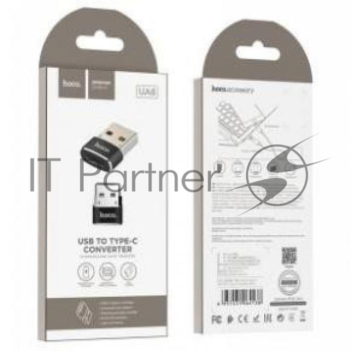 Переходник HOCO UA6 USB to Type-C, черный