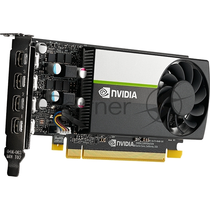 Видеокарта NVIDIA T1000 900-5G172-2270-000, 8 ГБ GDDR6, 4×Mini DP