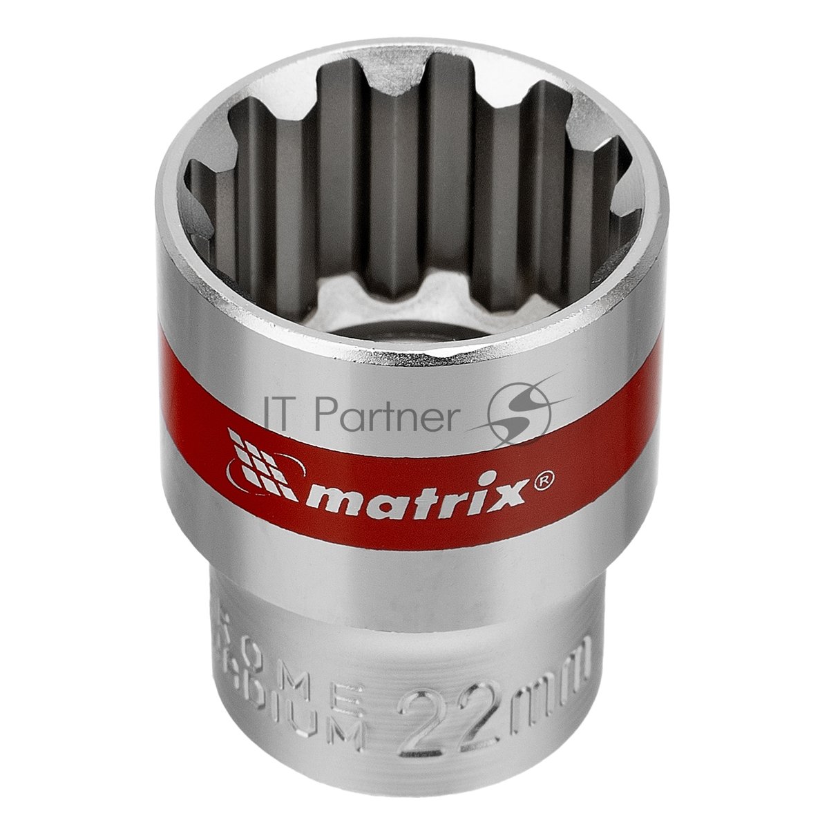 Набор универсальных торцевых головок Matrix 1/2", Spline, CrV, 10шт., 10-22мм