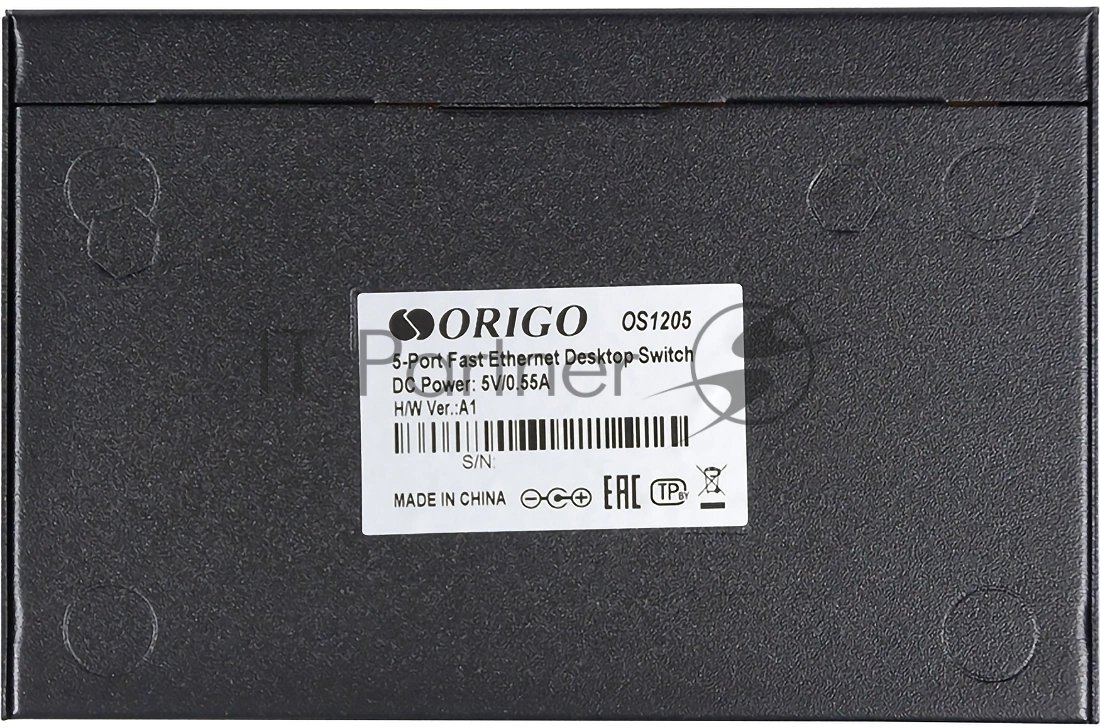 Коммутатор ORIGO OS1205/A1A, 5×100 Мбит/с, неуправляемый