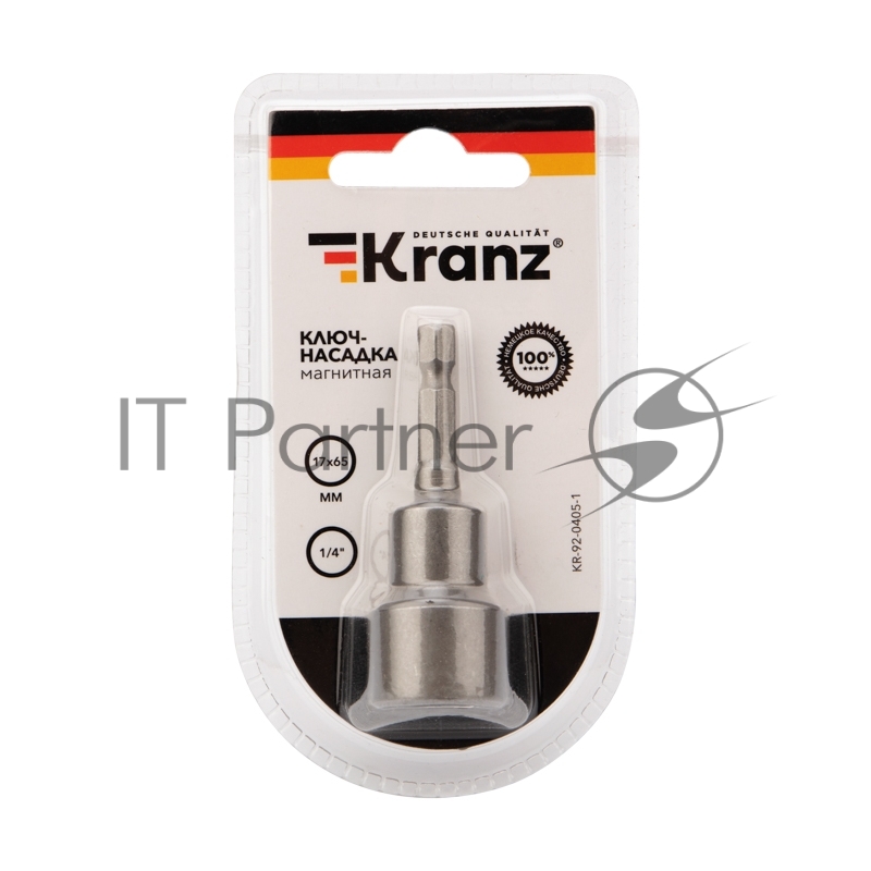 Ключ-насадка магнитная Kranz 1/4" 17х65 мм