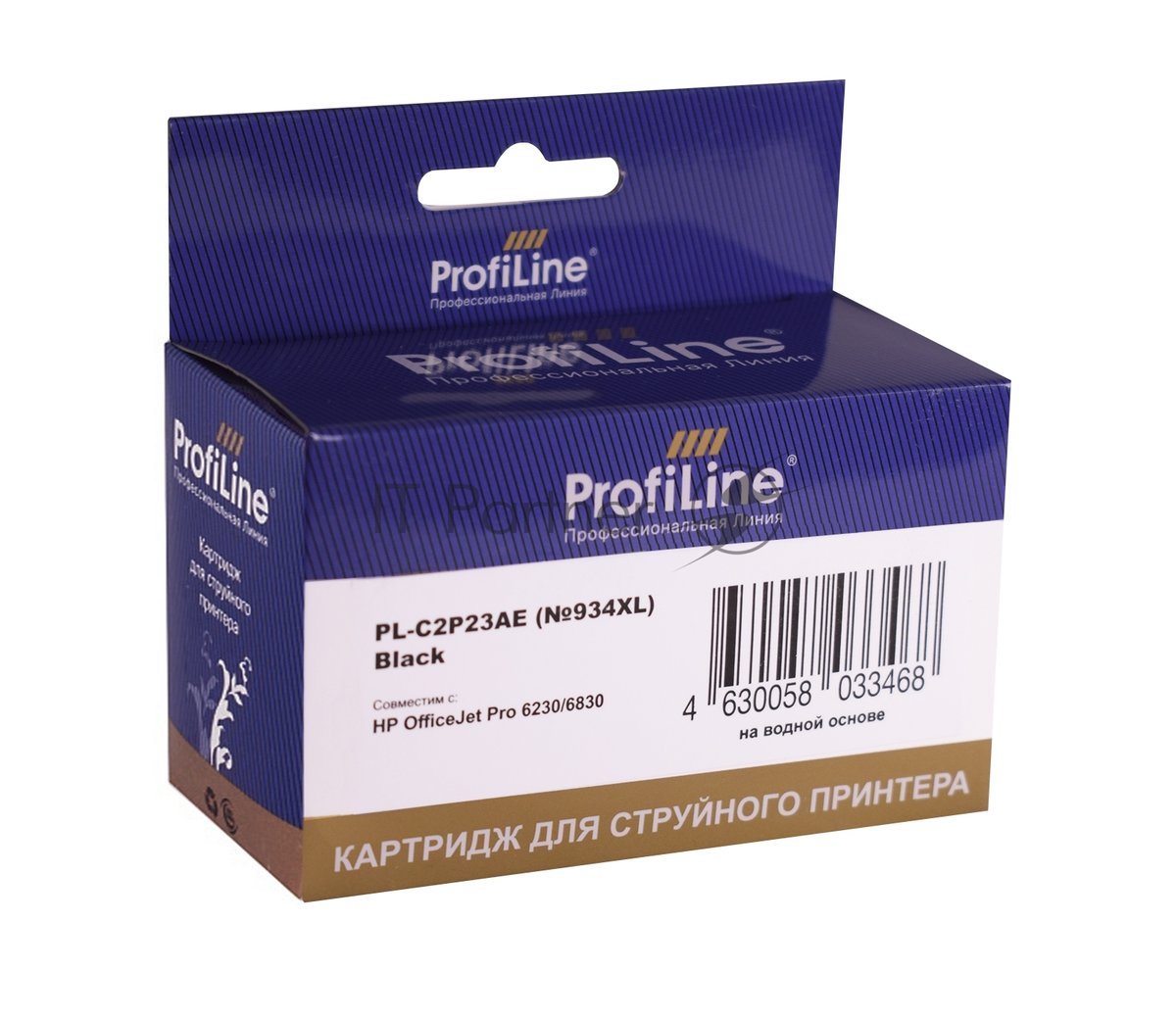 Картридж струйный ProfiLine PL-C2P23AE (№934XL) для принтеров HP OfficeJet Pro 6230/6830 с чернилами на водной основе Black