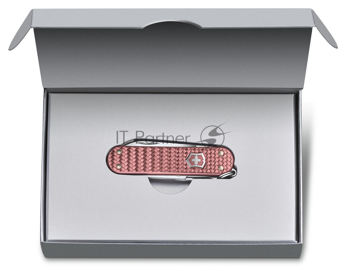 Нож-брелок Victorinox Classic SD Precious Alox, 58 мм, 5 функций, "Gentle Rose" (подар. упаковка)