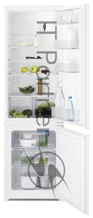 Встраиваемый холодильник Electrolux RNT2LF18S (без No Frost, электронное управление, класс A+, полезный объем: 272 л (195 + 72 л), 54x54.9x177.9 см, белый)