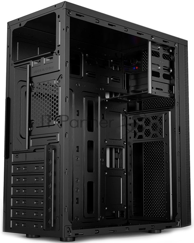 Компьютерный корпус CBR PCC-ATX-E185-WPSU ATX Miditower E185, без БП, 2*USB 2.0, HD Audio+Mic, черный