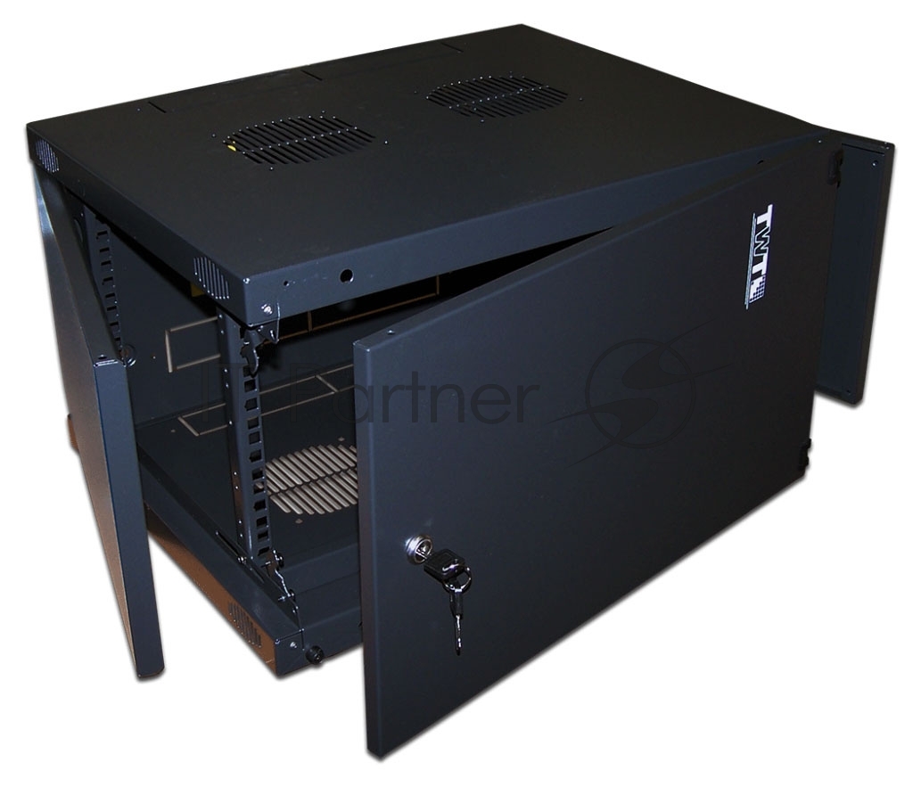 Настенный шкаф LANMASTER - TWT Next, 18U, глубина-600 мм, ширина-550 мм, металлическая дверь, съемные стенки, max-60кг, IP20, цвет чёрный, TWT-CBWNM-18U-6X6-BK