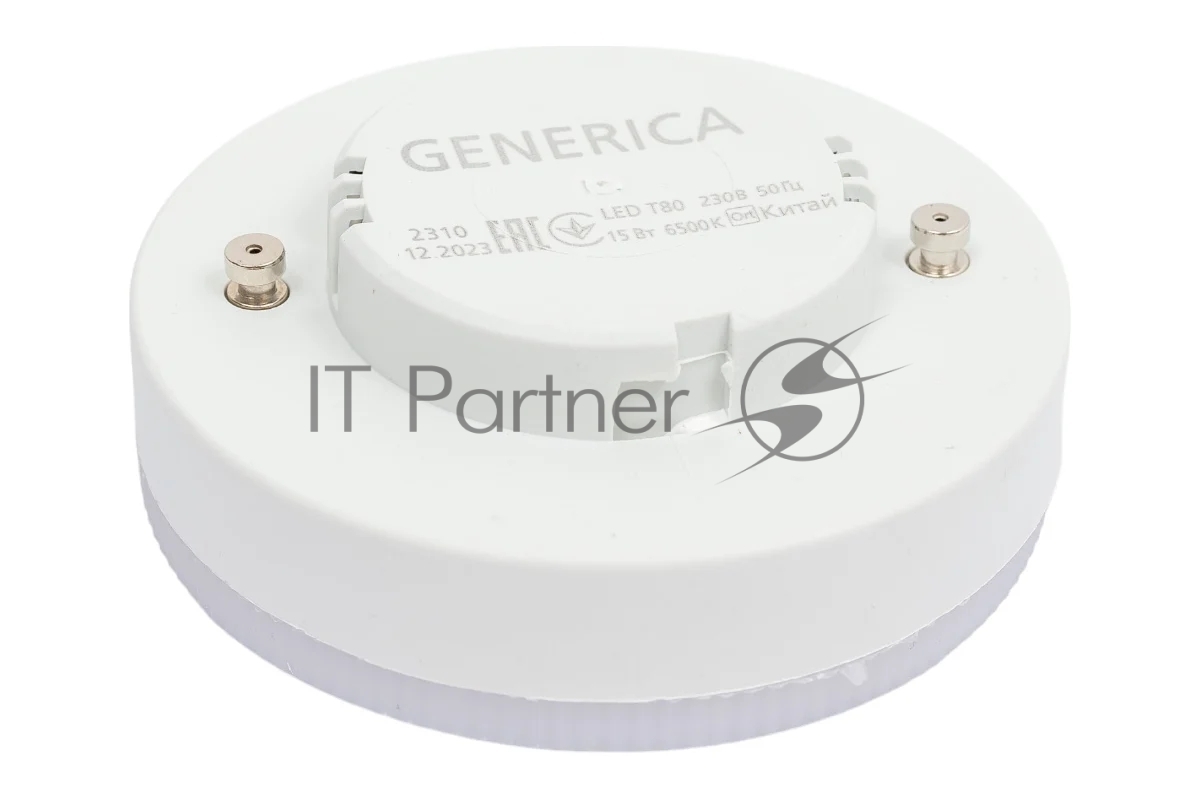 Лампа Generica LL-T80-15-230-65-GX53-G, 15Вт, 6500К, GX53