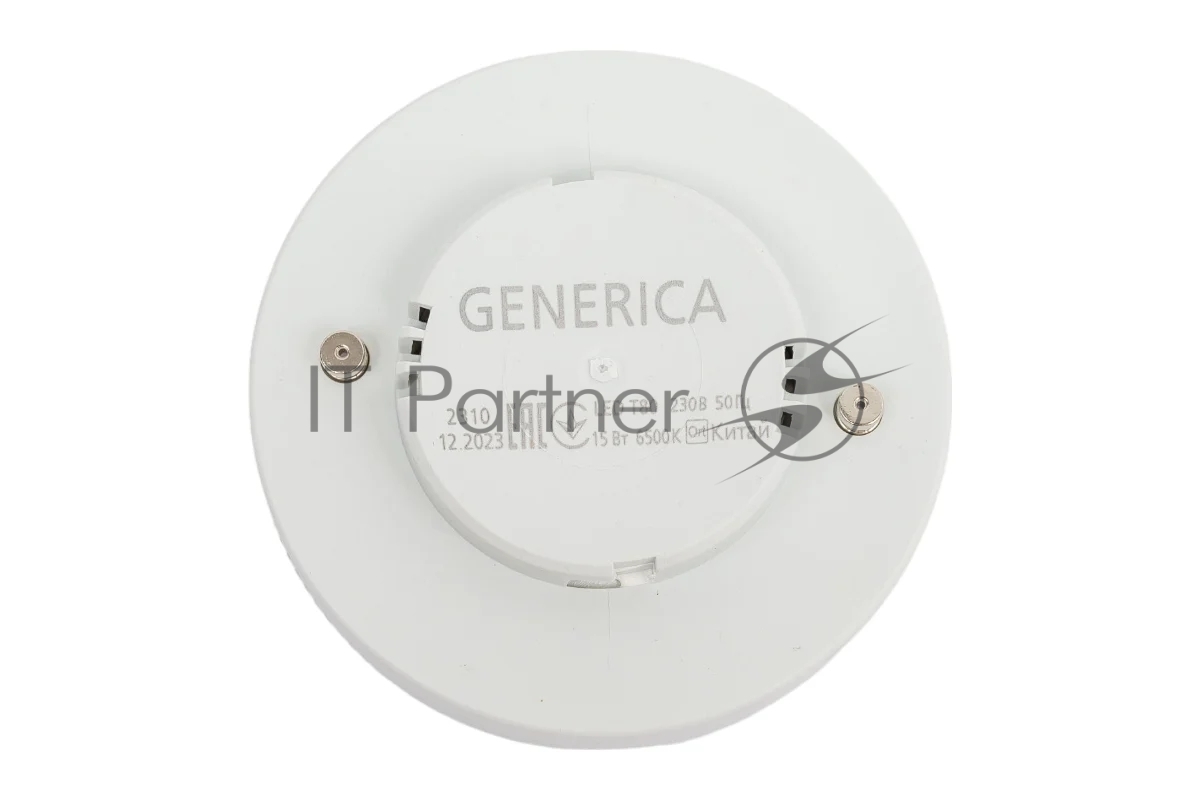 Лампа светодиодная GENERICA LL-T80-15-230-65-GX53-G T80 15Вт таблетка 6500К GX53 230В