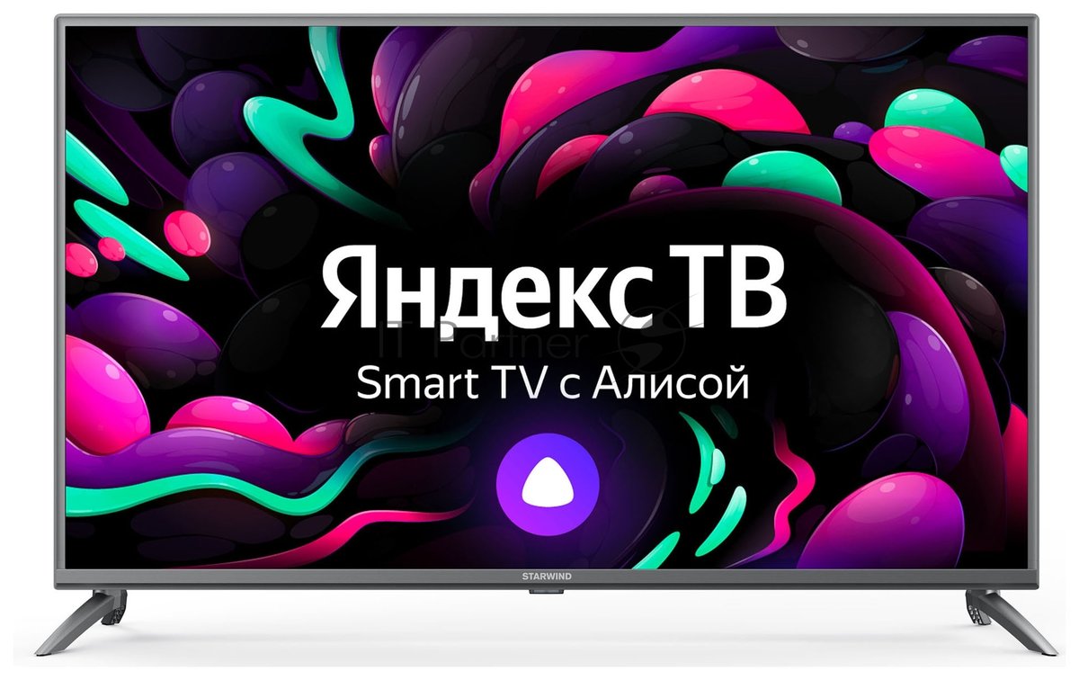 Телевизор Starwind 43" SW-LED43UG400 стальной LED UHD 60Hz Яндекс ТВ