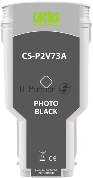 Картридж струйный Cactus CS-P2V73A №730 фото черный (300мл) для HP Designjet T1600/1700/2600