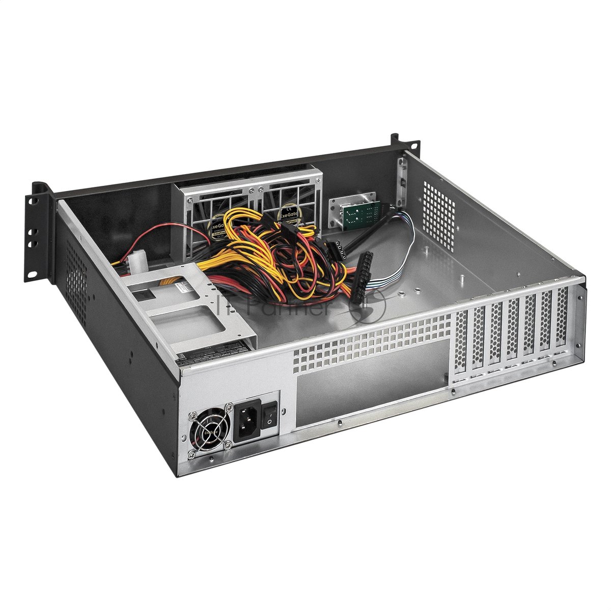 Exegate EX292521RUS Серверный корпус ExeGate Pro 2U350-01 <RM 19", высота 2U, глубина 350, БП 1U-1100ADS, USB>