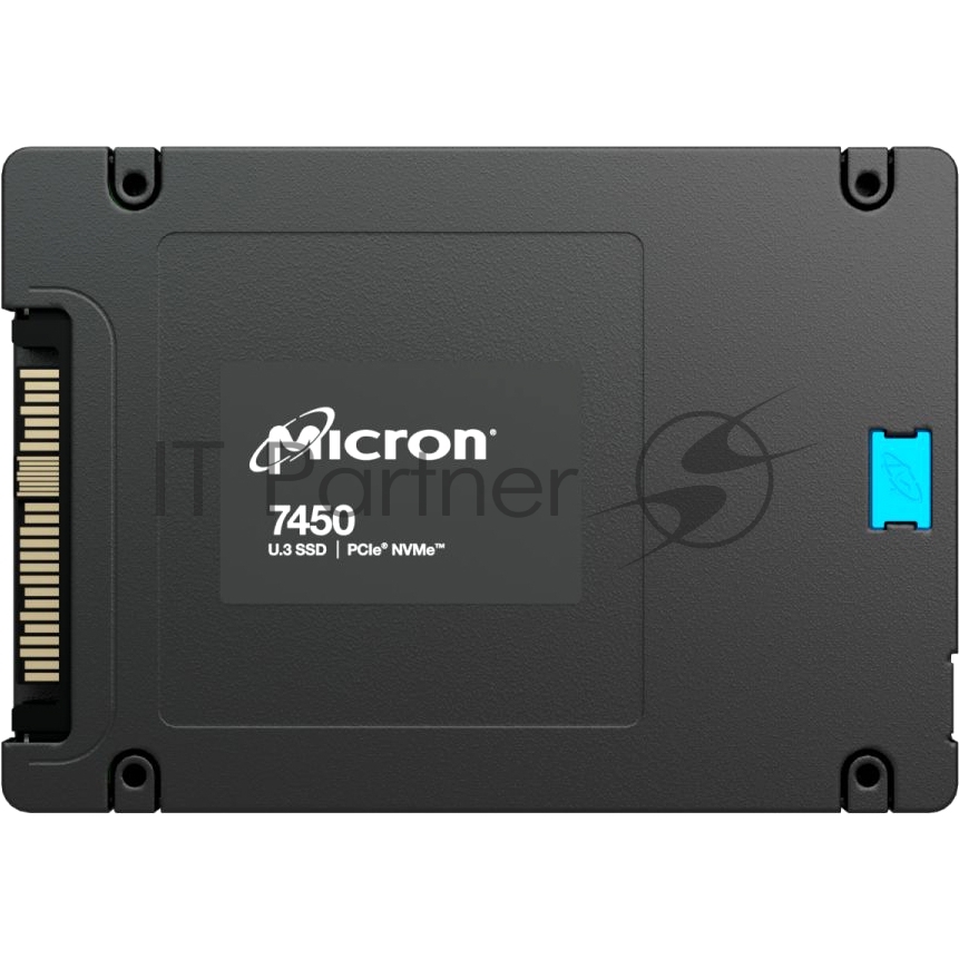 Твердотельный накопитель Micron 7450 PRO 1.92TB NVMe U.3 (15mm) PCIe NVMe Gen4 1x4 (v1.4) R6800/W2700MB/s 3D TLC MTTF 2М 800K/120K IOPS 3650TBW SSD Enterprise Solid State Drive, 1 year, OEM