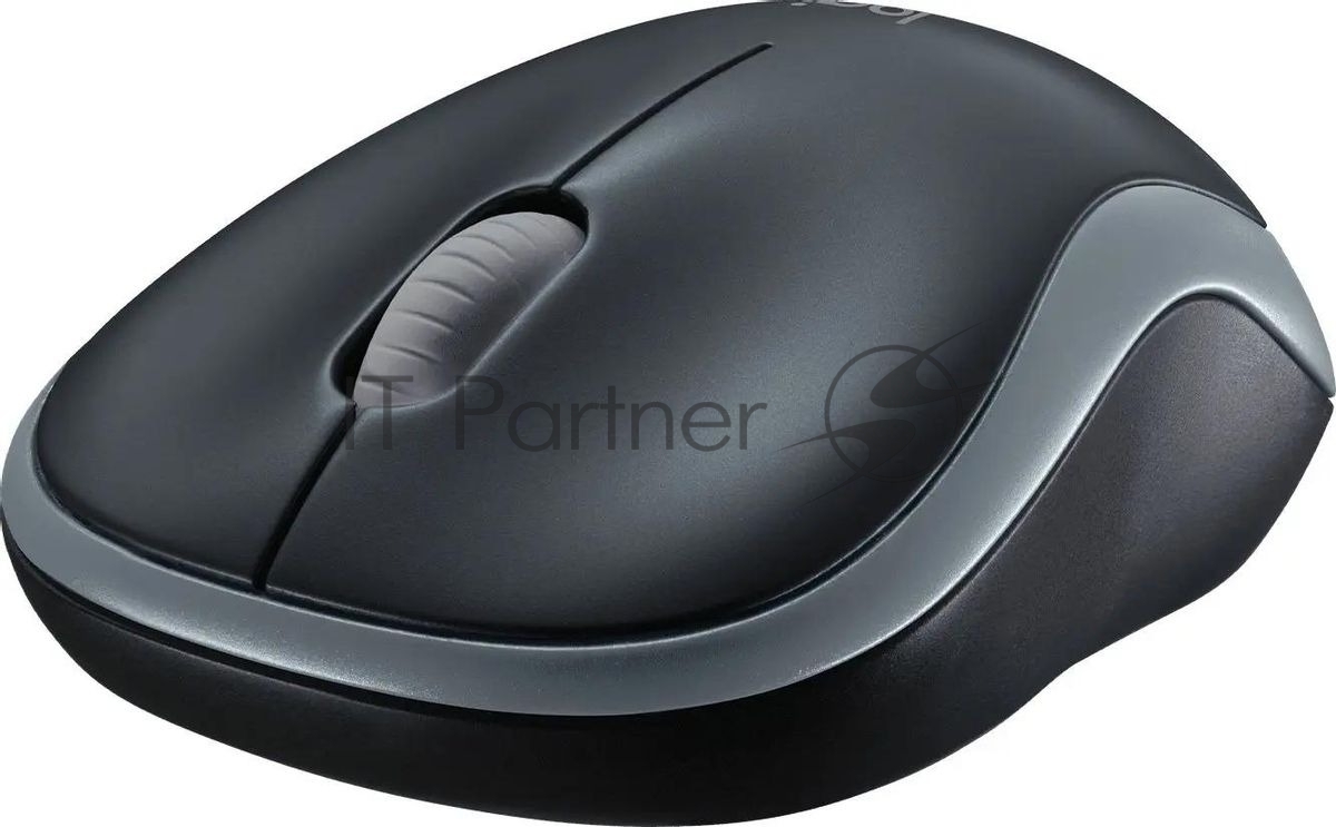 Мышь беспроводная Logitech M185 серый/черный, 1000 dpi, радиоканал, USB, кнопки - 3