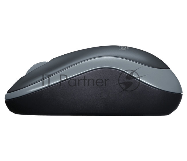 Мышь беспроводная Logitech M185 серый/черный, 1000 dpi, радиоканал, USB, кнопки - 3