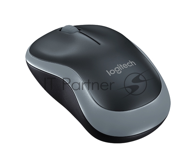 Мышь беспроводная Logitech M185 серый/черный, 1000 dpi, радиоканал, USB, кнопки - 3