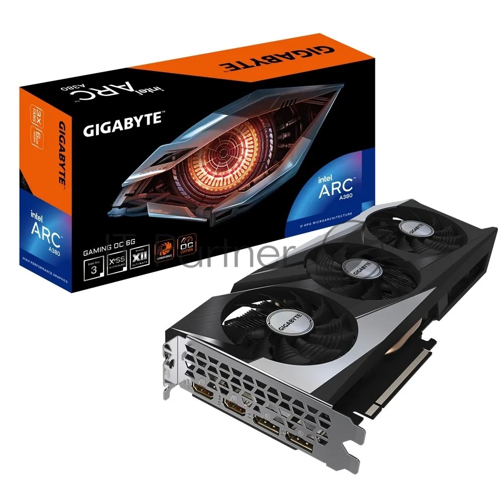 Видеокарта Gigabyte GV-IA380GAMING OC-6GD, Intel Arc A380, 6GB GDDR6