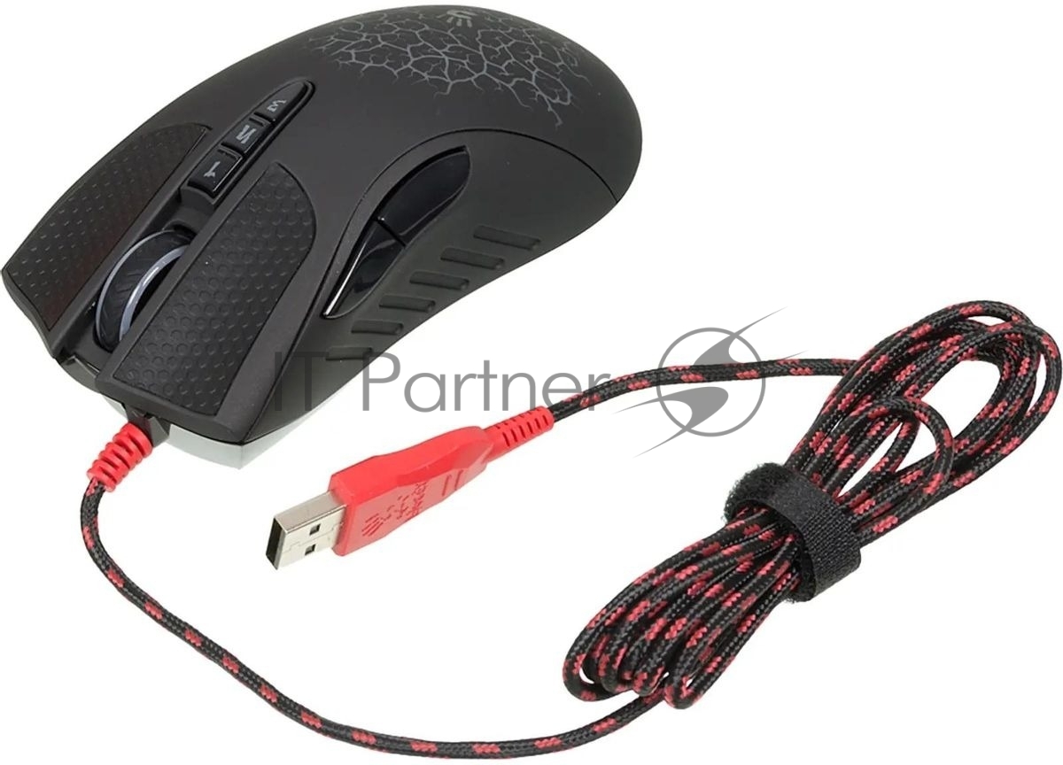 Мышь проводная A4Tech Bloody Blazing A9/A90 черный, 4000 dpi, USB Type-A, кнопки - 8