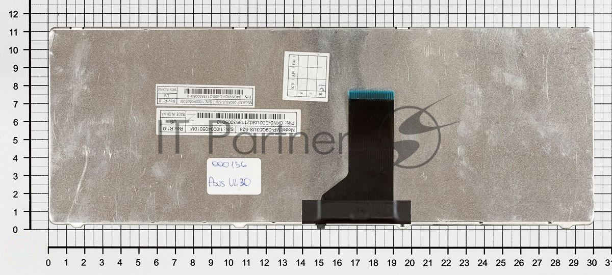 Клавиатура для ноутбука Asus UL30 K42 K43 X42 U41 черная с рамкой